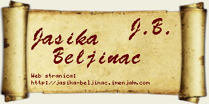 Jasika Beljinac vizit kartica